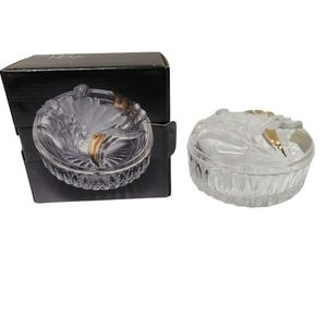Studio Nova Iris Accent Crystal Round Covered Box NWT